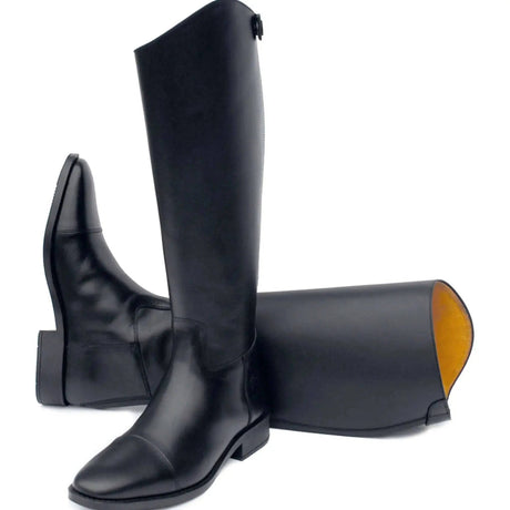 Rhinegold Hanover Long Leather Riding Boots Black 3(36)-2 Rhinegold Long Riding Boots Barnstaple Equestrian Supplies