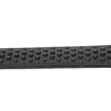 Black rubber grip with raised dots on rhinegold italian leather flexible grip rubber reins for better hold