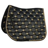 Rhinegold Lucky Clover Satin Saddle Pad Black Pony Saddle Pads & Numnahs Barnstaple Equestrian Supplies