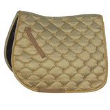 Rhinegold Lucky Clover Satin Saddle Pad Gold Pony Saddle Pads & Numnahs Barnstaple Equestrian Supplies