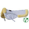 Rhinegold Luxe Fur Lined Half Pad White / Natural Cob Half Pads Barnstaple Equestrian Supplies