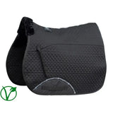Rhinegold Luxe Fur Lined Saddle Cloth Black / Black Pony Saddle Pads