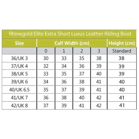 Rhinegold Luxus Extra Short Riding Boots Brown 36 EU / 3 UK 0 Rhinegold Long Riding Boots Barnstaple Equestrian Supplies