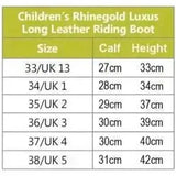 Rhinegold Luxus Junior Long Riding Boots Black BLACK 33 EU / 13 Long Riding Boots Barnstaple Equestrian Supplies