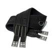 Black Rhinegold memory foam girth with reinforced stitching silver metal buckles memory foam moulds for comfort