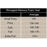 Rhinegold Memory Foam Vest Black Cob Rug Accessories