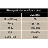 Rhinegold Memory Foam Vest Black Cob Rug Accessories