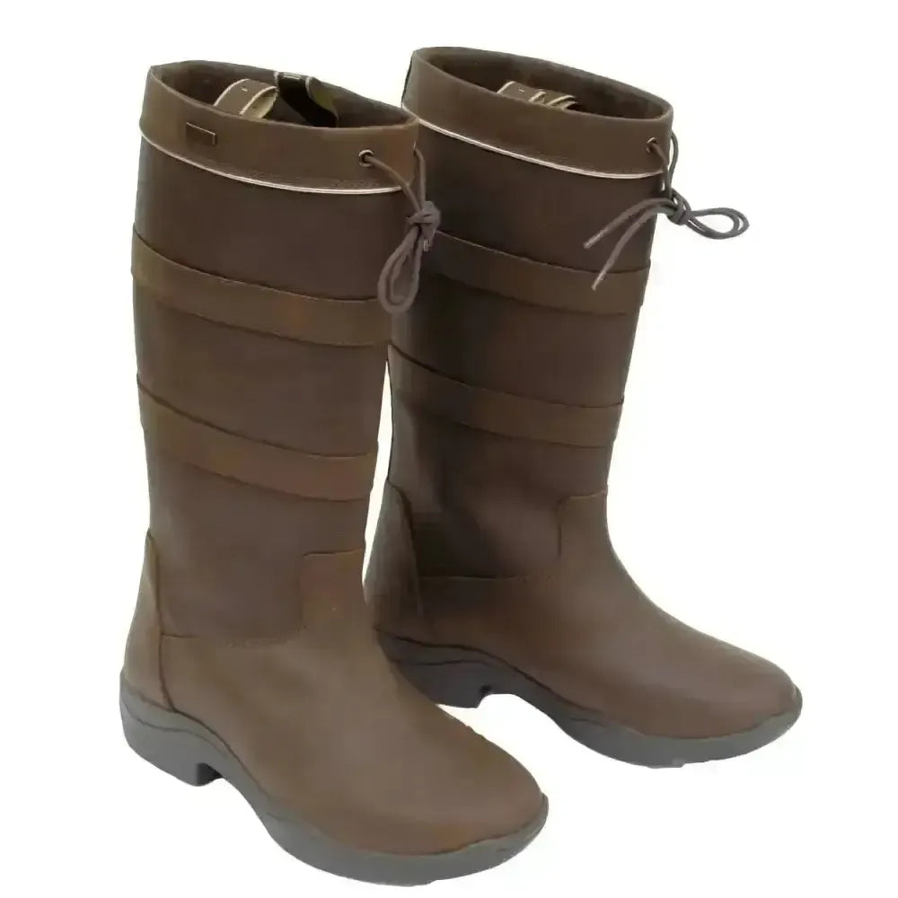 Rhinegold Mens Harlem Waterproof Country Boots Brown 7(41) Country Boots