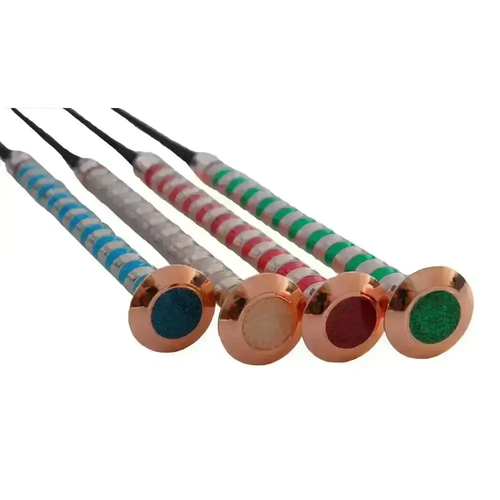 Rhinegold Metallic Handle Riding Crop Green Riding Crops & Whips