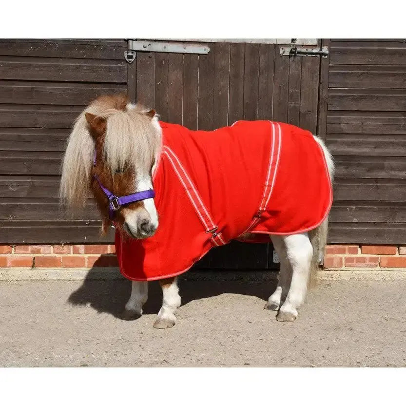 Rhinegold Mini Fleece Rug Red 3/6 Fleece Rugs
