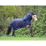 Rhinegold Mombasa Waterproof Topline Fly Rug With Neck Cover Navy 4'6" Waterproof Fly Rugs