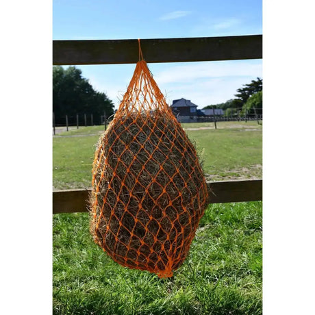 Rhinegold Monarch Slow Feeder Haynet Small Hole Neon Orange 36" Haynets Barnstaple Equestrian Supplies