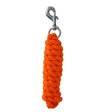 Bright orange rhinegold neon lead rope braided keychain with silver metal clip in bright neon colours