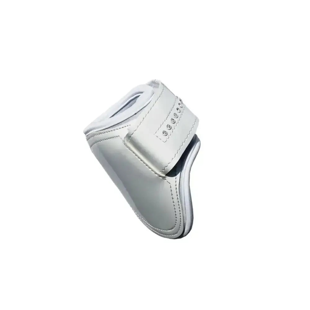 Rhinegold Patent Tendon & Fetlock Boot Set With Crystals Black Cob Tendon Boots