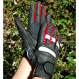 Rhinegold Pro Riding Gloves Black/Red Large Riding Gloves