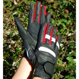 Rhinegold Pro Riding Gloves Black/Red Large Riding Gloves