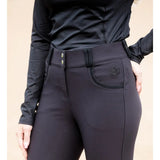 Rhinegold Pro Stretch Breeches Black 24 Riding Breeches Barnstaple Equestrian Supplies