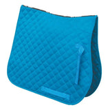 Rhinegold Quilted Cotton Saddle Pads Turquoise Cob Rhinegold Saddle Pads & Numnahs Barnstaple Equestrian Supplies