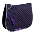Rhinegold Quilted Saddle Cloths With Twin Binding Purple Cob Saddle Pads