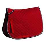 Rhinegold Quilted Saddle Cloths With Twin Binding Red Cob Saddle Pads