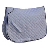 Rhinegold Quilted Saddle Cloths With Twin Binding White Cob Saddle Pads & Numnahs Barnstaple Equestrian Supplies