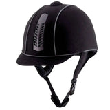 Rhinegold Reflective Pro Ventilated Riding Hat Black 6.1/2 Riding Hats Barnstaple Equestrian Supplies