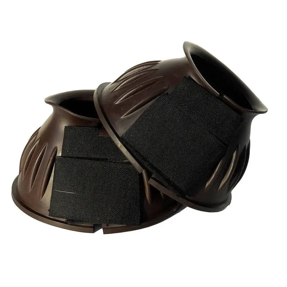 Rhinegold Rubber Over Reach Boots Brown Small Over Reach Boots Barnstaple Equestrian Supplies