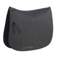 Black quilted saddle pad with diamond pattern and reinforced edges from rhinegold saddle cloth professional choice