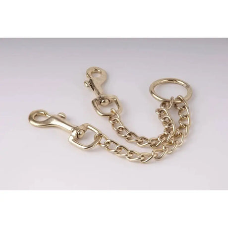 Rhinegold Small Brass Newmarket Coupling Chain  Barnstaple Equestrian Supplies