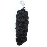 Black rhinegold soft feather lead rope with plush padded soft feel and silver metal clip for easy handling
