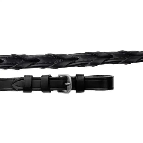 Rhinegold Softee Leather Laced Reins Black Full Reins