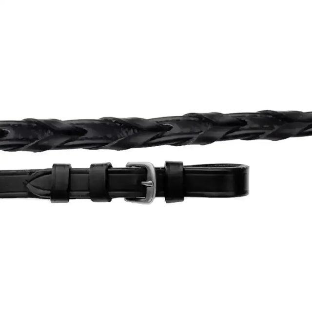 Rhinegold Softee Leather Laced Reins Black Full Reins