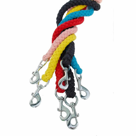 Rhinegold Spiral Weave Lead Rope Black One Size Rhinegold Headcollars & Leadropes Barnstaple Equestrian Supplies