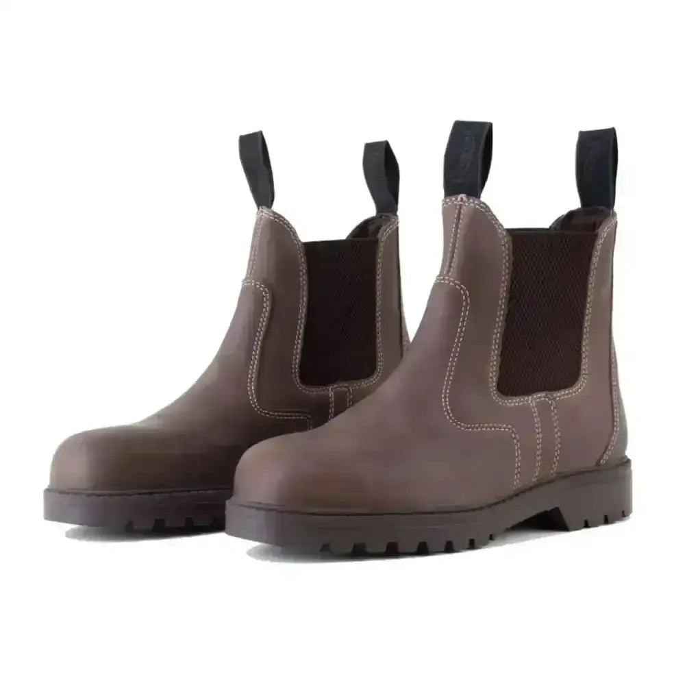 Rhinegold Tec Steel Toe Safety Boots Brown 4(37) Yard Boots