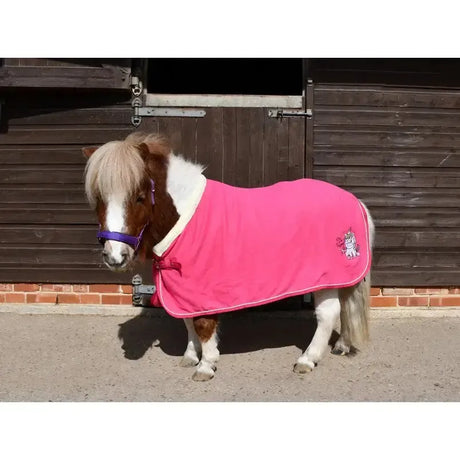 Rhinegold Unicorn Embroidered Fleece Rug Pink 3/6 Show Rugs