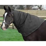 Black rhinegold universal neck cover with silver trim and adjustable straps ripstop outer neck cover
