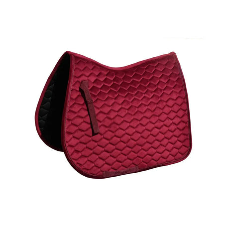 Rhinegold Velvet Hexagon GP Saddle Pad Bordeaux Pony Saddle Pads Barnstaple Equestrian Supplies