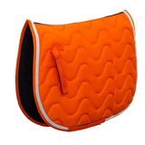 Bright orange rhinegold wave saddle quilted cloth with wickable waffle fabric black interior and white trim