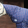 Rhinegold Zeus Neck Cover Navy / Red Check Large Rhinegold Turnout Rugs Barnstaple Equestrian Supplies