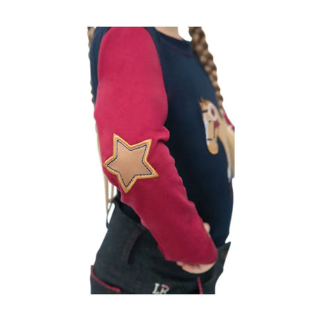 Riding Star Collection Long Sleeve T Navy/Burgundy 3-4 Years Base Layers Barnstaple Equestrian Supplies