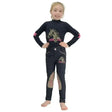 Black long-sleeved riding star denim top with pink accents and horse graphics featuring reinforced alos knees