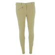 Beige riding world djerba kids competition breeches with zipper pocket on thigh and button closure