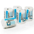 White robinsons healthcare stayform cellulose contour bandage rolls with blue and black labeling to secure dressings securely