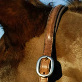 Rocco Italia Verona Leather Headcollar Brown Cob Leather Headcollars