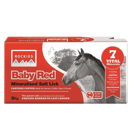 Rockies Baby Red Salt Lick Single Block 2Kg Salt Licks
