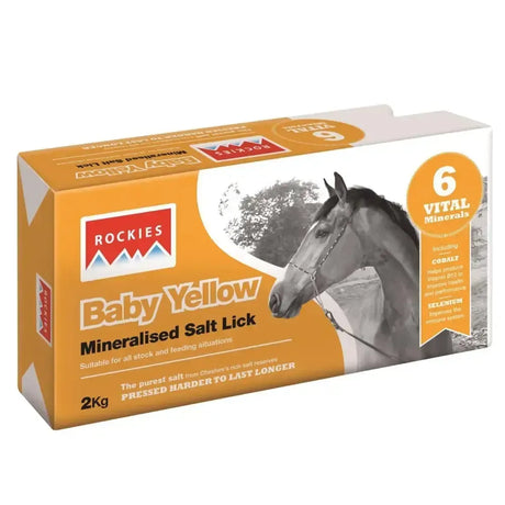 Rockies Baby Yellow Salt Lick Single Block 2Kg Salt Licks