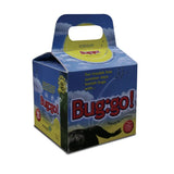 Blue and yellow cardboard 5kg salt lick box with handle by bug go featuring pure garlic inclusion for horse vitamins