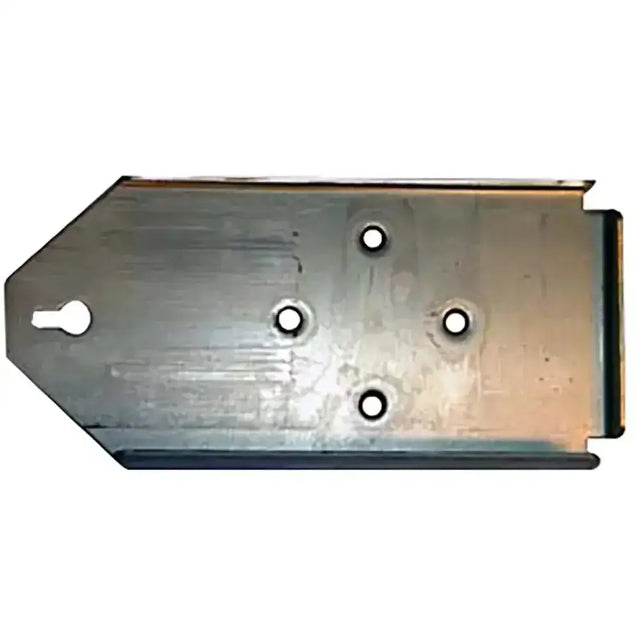 Metallic gray sturdy rockies salt lick holder bracket with keyhole cutout and four holes for secure mounting
