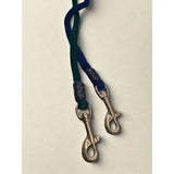 Blue and green braided rope dog leads 10mm with silver toned metal clasps for sturdy dog leads 10mm