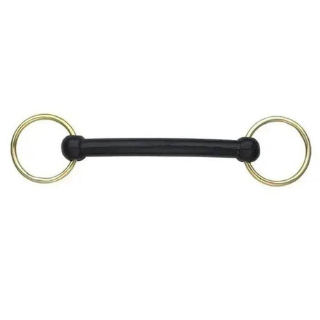 Rubber Bit With Brass Ring Snaffle 95 mm (4") Cottage Craft Horse Bits Barnstaple Equestrian Supplies